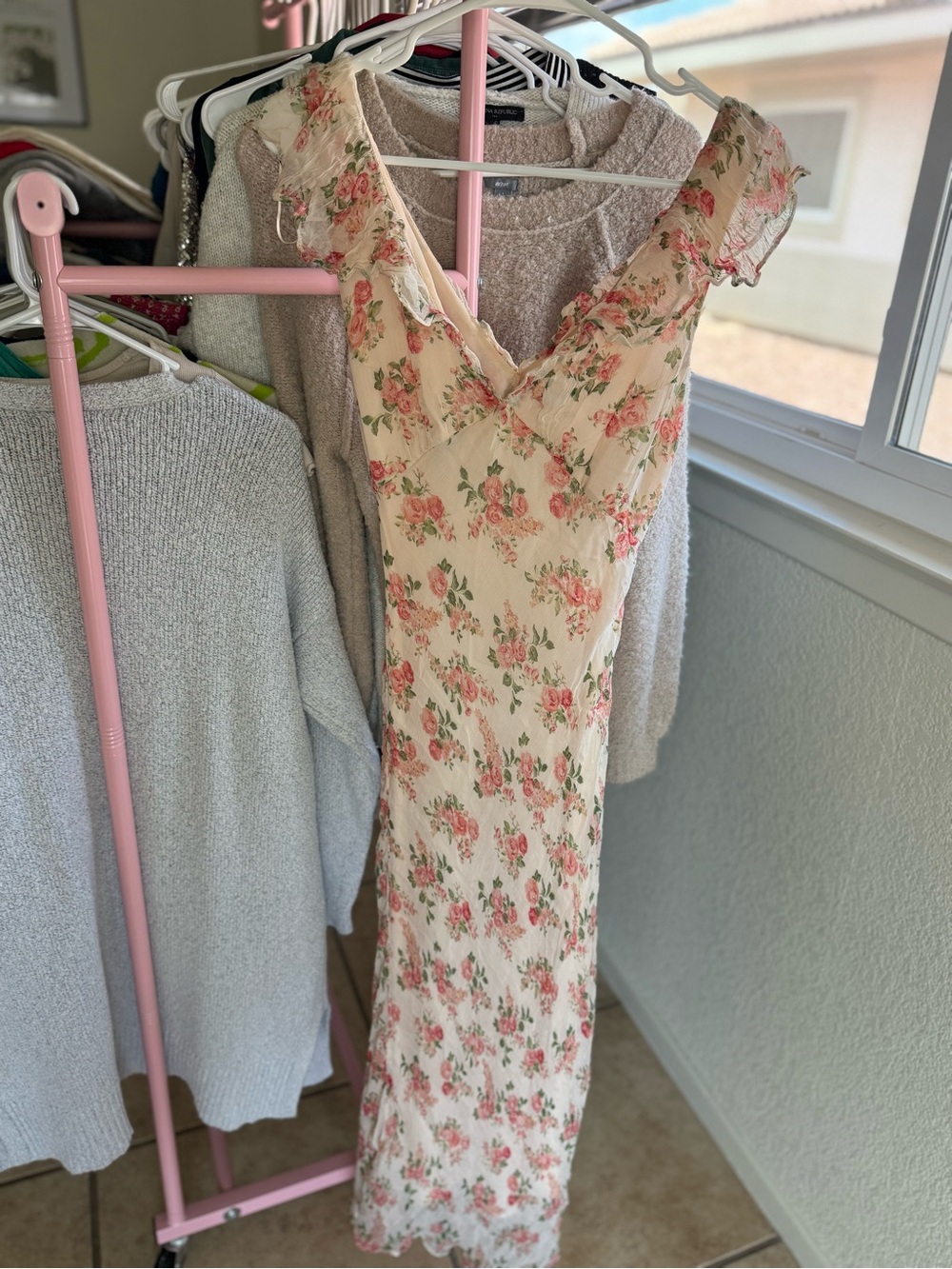 Mango V Neck Floral Maxi Dress - Picture 4 of 11